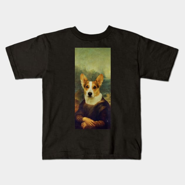 Dog Lisa Kids T-Shirt by Digital-Zoo